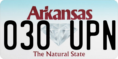 AR license plate 030UPN