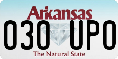 AR license plate 030UPO