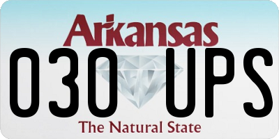 AR license plate 030UPS