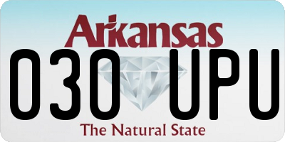 AR license plate 030UPU