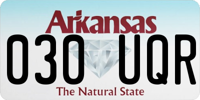 AR license plate 030UQR