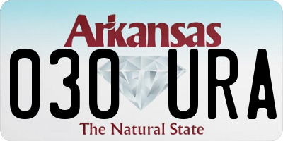 AR license plate 030URA