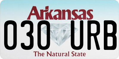 AR license plate 030URB