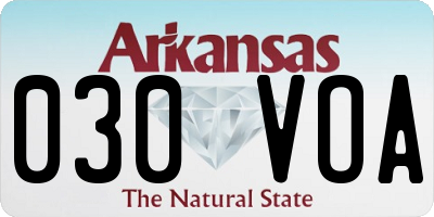 AR license plate 030VOA