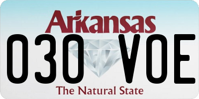 AR license plate 030VOE