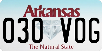 AR license plate 030VOG