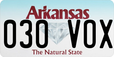 AR license plate 030VOX