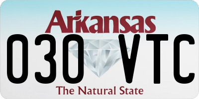 AR license plate 030VTC