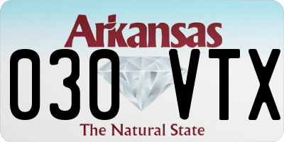 AR license plate 030VTX
