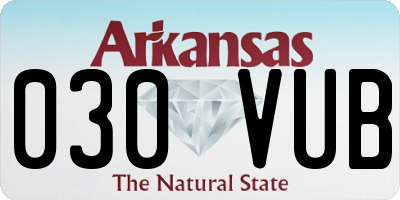 AR license plate 030VUB