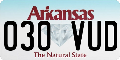 AR license plate 030VUD