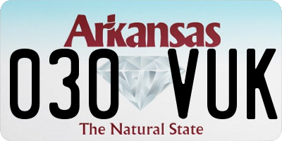 AR license plate 030VUK