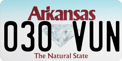 AR license plate 030VUN