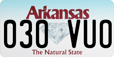 AR license plate 030VUO
