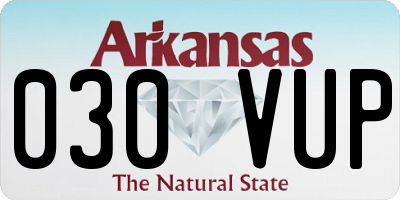 AR license plate 030VUP