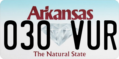 AR license plate 030VUR