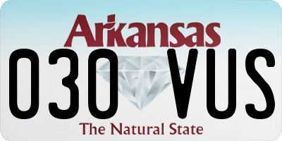 AR license plate 030VUS
