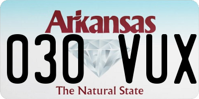 AR license plate 030VUX