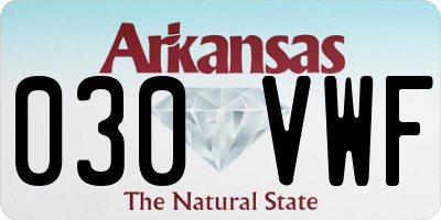 AR license plate 030VWF