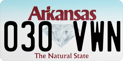 AR license plate 030VWN