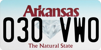 AR license plate 030VWO