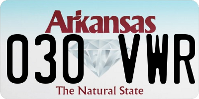 AR license plate 030VWR