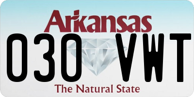 AR license plate 030VWT