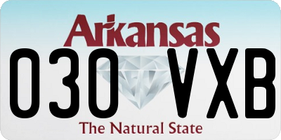 AR license plate 030VXB