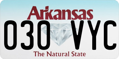 AR license plate 030VYC