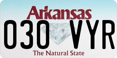 AR license plate 030VYR