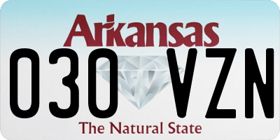 AR license plate 030VZN