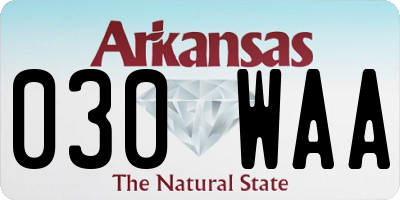 AR license plate 030WAA