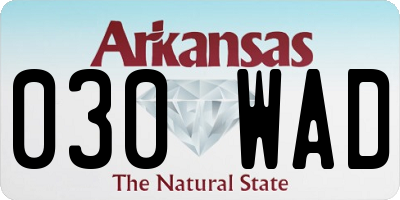 AR license plate 030WAD