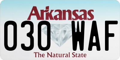 AR license plate 030WAF