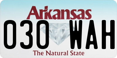 AR license plate 030WAH