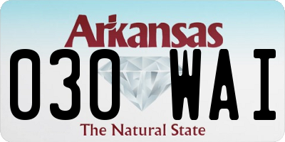 AR license plate 030WAI