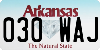 AR license plate 030WAJ