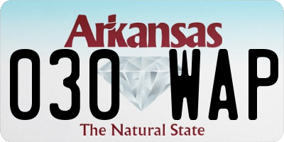 AR license plate 030WAP