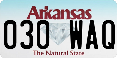 AR license plate 030WAQ