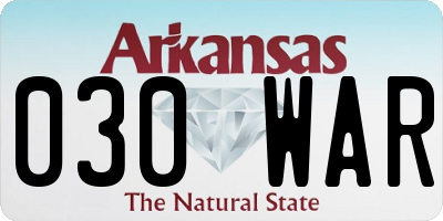 AR license plate 030WAR