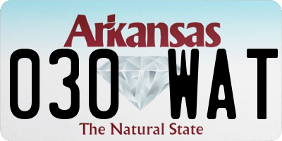 AR license plate 030WAT