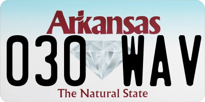 AR license plate 030WAV