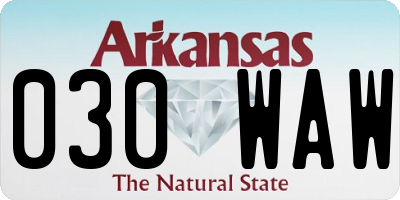 AR license plate 030WAW