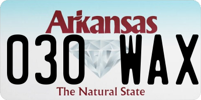 AR license plate 030WAX