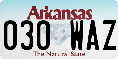 AR license plate 030WAZ