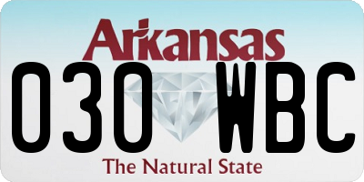 AR license plate 030WBC
