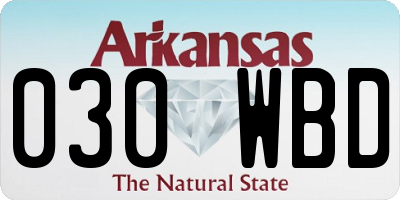 AR license plate 030WBD