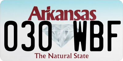 AR license plate 030WBF