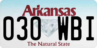 AR license plate 030WBI