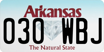 AR license plate 030WBJ